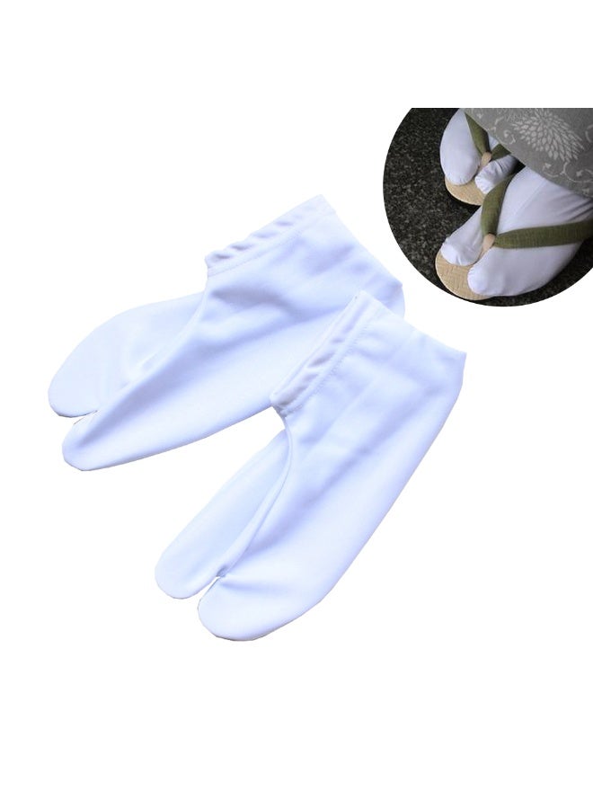 جوارب يابانية تابي جوارب ذات إصبعين جوارب مقاومة للانزلاق V-Toe كيمونو أنيمي كوسبلاي أبيض - Image 4